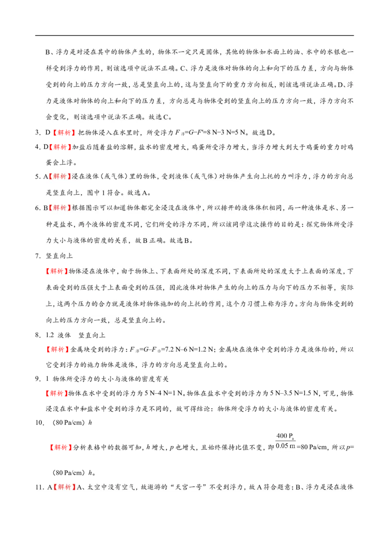 专题10.1浮力-初中物理同步讲义_初物_人教版初中物理初二三同步讲义习题练习八九年级电子资料word素材_20250116_181533_A017&mdash;&mdash;人教版初中物理初二三教案讲义专项练习八九年级电子版word资料
