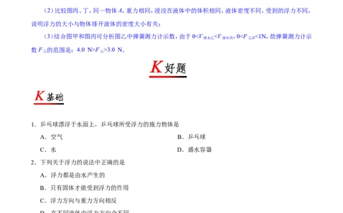 专题10.1浮力-初中物理同步讲义_初物_人教版初中物理初二三同步讲义习题练习八九年级电子资料word素材_20250116_181533_A017&mdash;&mdash;人教版初中物理初二三教案讲义专项练习八九年级电子版word资料
