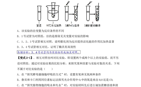 易错点18高中生物实验&ldquo;四点&rdquo;提醒（原卷版）_新高考复习资料_2024年新高考复习资料_❤专项复习资料_完备战2024年高考生物考试易错题（新高考专用）