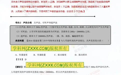 专题1.2噪声声音的分类声的利用（讲练）-2016年中考物理一轮复习讲练测课课通（解析版）_初物_1初中物理_物理：2016年中考物理一轮复习讲练测课课通全套打包116份