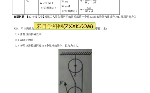 专题10.2机械效率（讲练）-2017年中考物理一轮复习讲练测课课通（解析版）_初物_1初中物理_物理：2017年中考物理一轮复习讲练测课课通全套打包115份