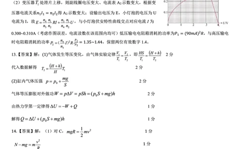重庆市第八中学校2025-2026学年度（下）高三年级入学考试物理答案_2024-2026高三（6-6月题库）_2026年03月高三试卷_260301重庆市第八中学校2025-2026学年度（下）高三年级入学考试（全科）