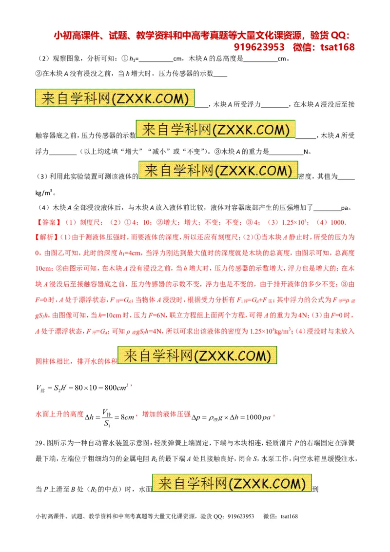 专题06考前必做难题30题-2016年中考物理走出题海之黄金30题系列（解析版）_初物_1初中物理_物理：2016年中考物理走出题海之黄金30题系列（全套打包12份）