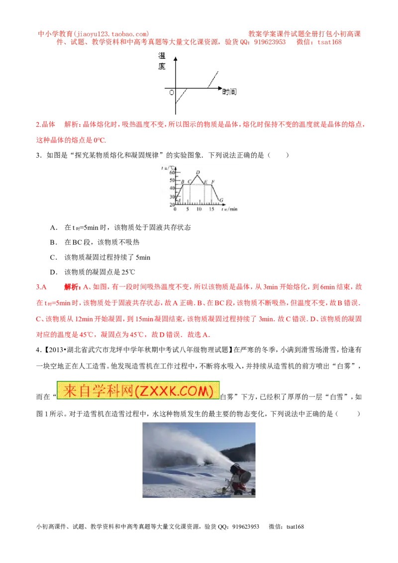 专题04熔化与凝固（第01期）-2016年中考物理考点总动员系列（解析版）_初物_1初中物理_物理：2016年中考物理考点总动员系列全套打包150份