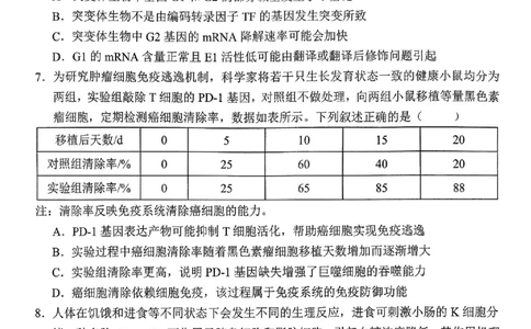 重庆名校联盟2026届高三下学期第一次联考生物_2024-2026高三（6-6月题库）_2026年03月高三试卷_260314重庆名校联盟2026届高三下学期第一次联考（全科）