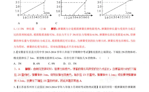 专题10弹力（第02期）-2016年中考物理考点总动员系列（解析版）_初物_1初中物理_物理：2016年中考物理考点总动员系列全套打包150份