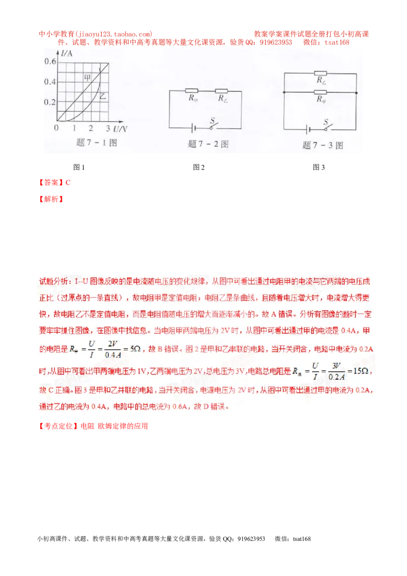 专题07图像分析（讲）-2016年中考物理二轮复习讲练测（解析版）_初物_1初中物理_物理：备战2016年中考物理二轮复习讲练测132份