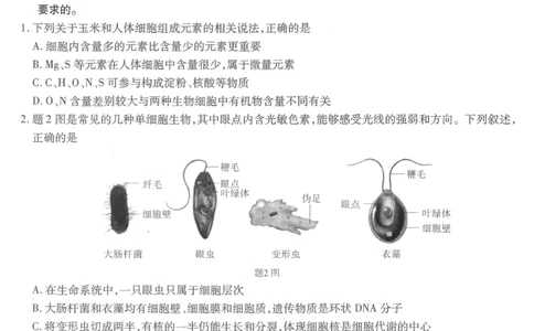 重庆市南开中学高2026届高三第六次质量检测生物_2024-2026高三（6-6月题库）_2026年03月高三试卷_260312重庆市南开中学高2026届高三第六次质量检测（全科）