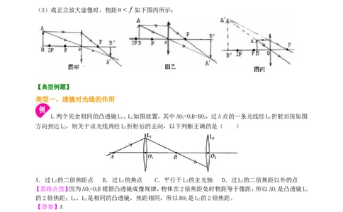 《透镜及其应用》全章复习与巩固（提高）知识讲解_初物_1初中物理_4初二物理人教版知识导学