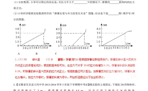 专题10弹力（第02期）-2017年中考物理考点总动员（解析版）_初物_1初中物理_物理：2017年中考物理考点总动员系列（全套打包60份）