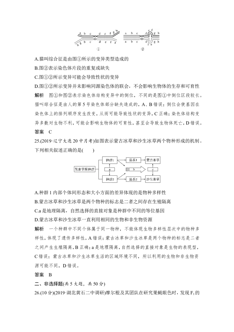 模块检测卷（二）_新高考复习资料_2022年新高考复习资料_2022年一轮复习最新版_1.2022年高考生物一轮复习全国通用版_2022年新高考生物一轮复习讲义（最新版）_赠送word习题库_必修2