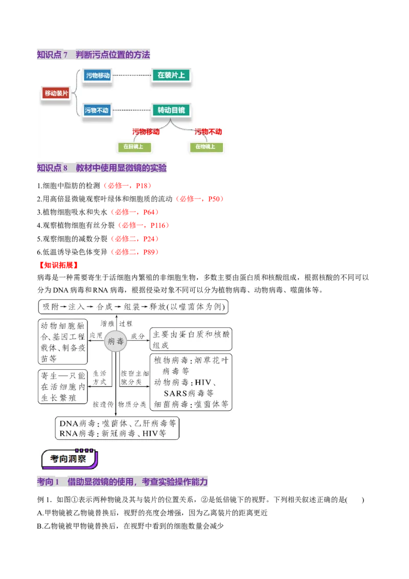 第01讲走近细胞（讲义）（解析版）_2025年新高考资料_一轮复习_2025年高考生物一轮复习讲练测（新教材新高考）