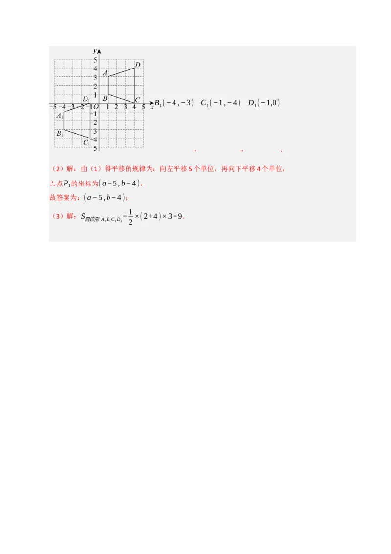 专题05平面直角坐标系重难点题型汇编（五大题型）（教师版）_初中数学_七年级数学下册（人教版）_重难点题型高分突破-U207