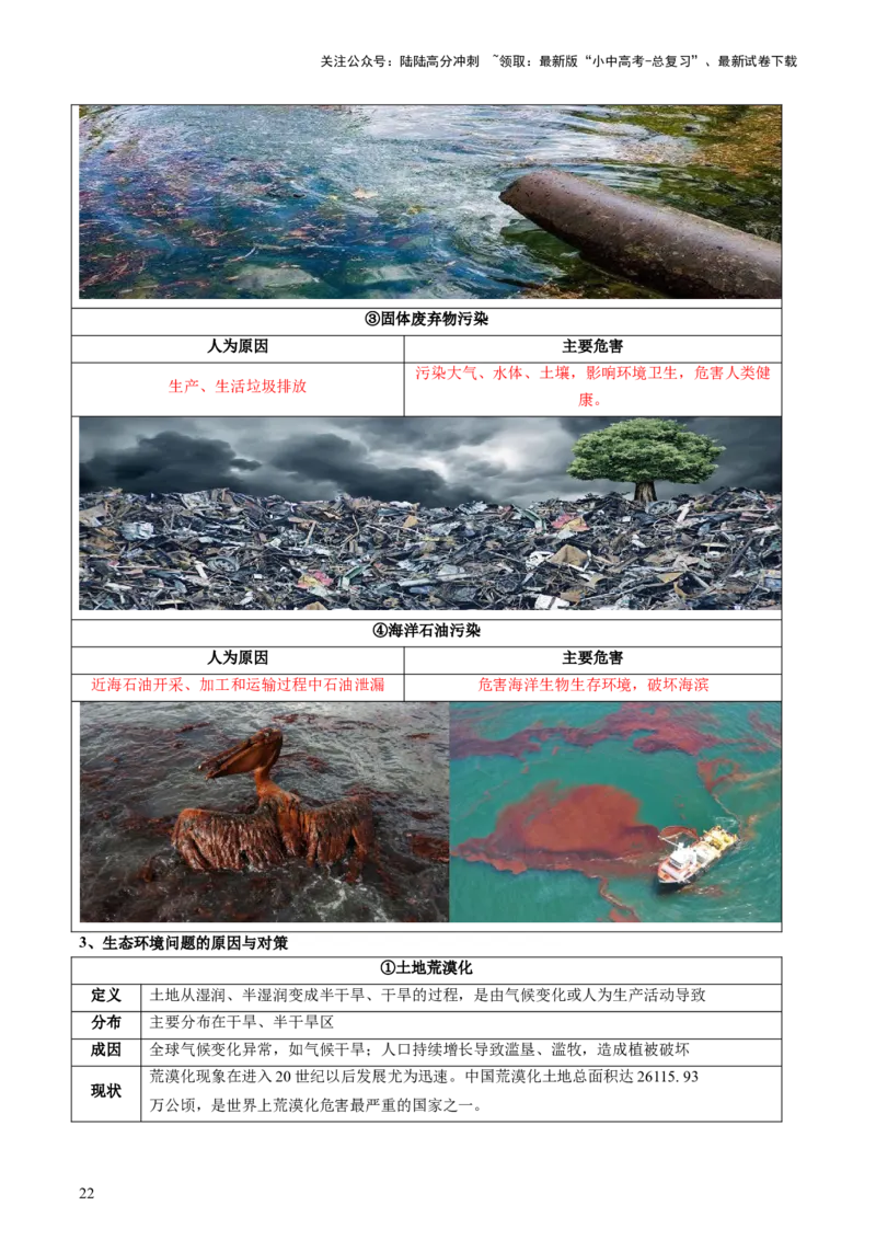 专题07人口、资源、环境与发展问题（讲练：核心精讲+命题预测）（原卷版）_02中考总复习（2026版更新中）_09-地理-中考总复习_2025中考地理复习资料_2025中考二轮课件ppt+讲义+练习地理