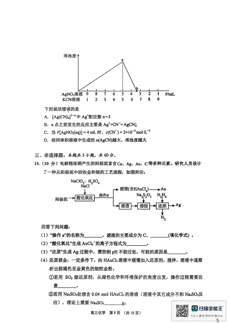 （海南中学、海口一中、文昌中学、嘉积中学）2026届高三下学期3月联考化学_2024-2026高三（6-6月题库）_2026年03月高三试卷