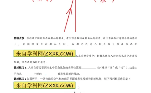 专题10光的折射（第01期）-2017年中考物理考点总动员系列（原卷版）_初物_1初中物理_物理：2017年中考物理考点总动员系列（全套打包60份）