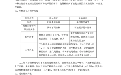 易错点20生物进化（原卷版）_通用版（老高考）复习资料_2023年复习资料_专项复习_备战2023年高考生物考试易错题（全国通用）_易错点20生物进化