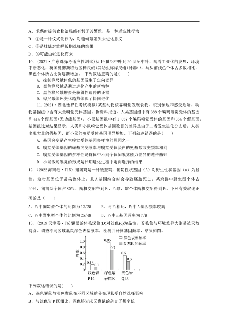 易错点20生物进化（原卷版）_通用版（老高考）复习资料_2023年复习资料_专项复习_备战2023年高考生物考试易错题（全国通用）_易错点20生物进化