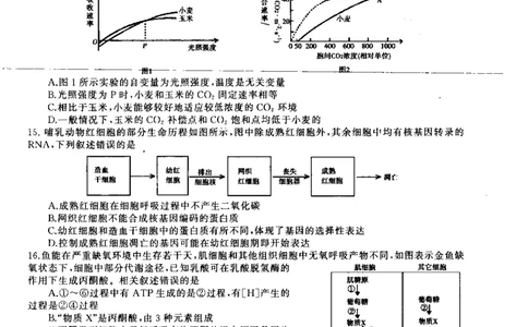 河南省信阳市普通高中2022-2023学年高三上学期第一次教学质量检测生物试题_生物高考模拟题_老高考_2023年_河南省信阳市普通高中2022-2023学年高三上学期第一次教学质量检测生物(1)