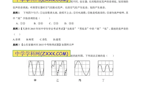 专题01声现象（讲）-2016年中考物理二轮复习讲练测（原卷版）_初物_1初中物理_物理：备战2016年中考物理二轮复习讲练测132份