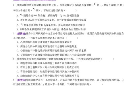 第05讲细胞的增殖和减数分裂（专项训练，4大题型）（原卷版）_2025年新高考资料_二轮复习_上好课2025年高考生物二轮复习讲练测（新高考通用）3380526