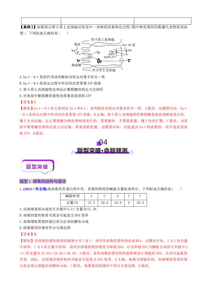 第02讲细胞的基本结构、功能和物质进出细胞的方式（讲义）（解析版）_2025年新高考资料_二轮复习_01高考语文等多个文件_上好课2025年高考生物二轮复习讲练测（新高考通用）