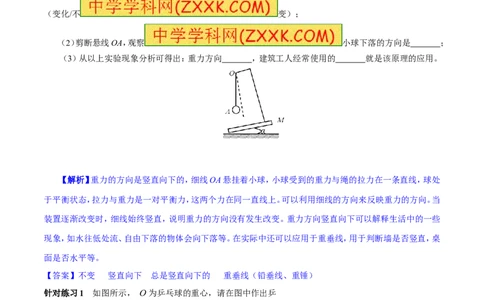专题11重力（第02期）-2017年中考物理考点总动员（原卷版）_初物_1初中物理_物理：2017年中考物理考点总动员系列（全套打包60份）