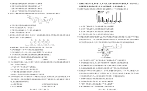 12月江西高一&middot;生物12.1_2025年12月高一试卷_251214江西省上进联考2025-2026学年高一上学期12月学情检测（全）