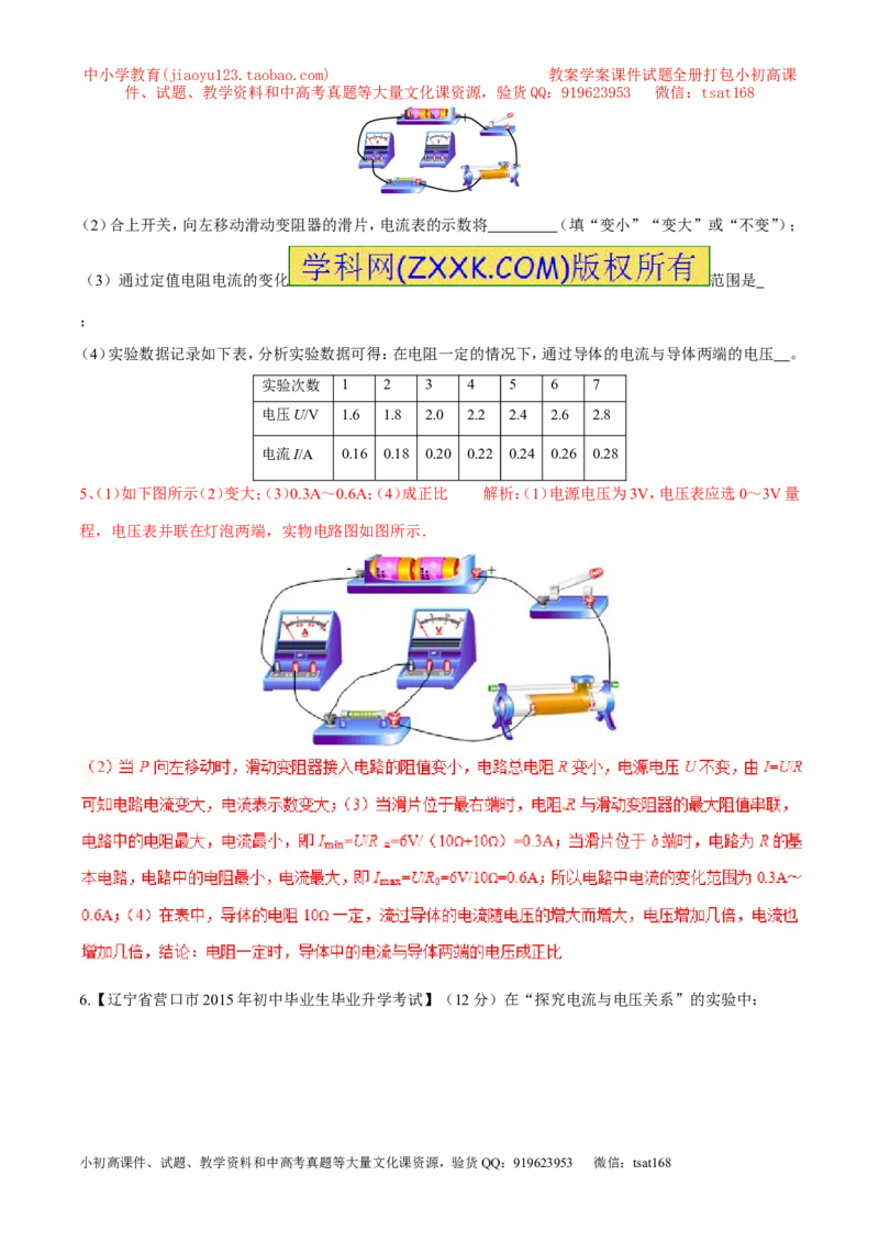 专题13电流与电压和电阻的关系（第04期）-2016年中考物理考点总动员系列（解析版）_初物_1初中物理_物理：2016年中考物理考点总动员系列全套打包150份