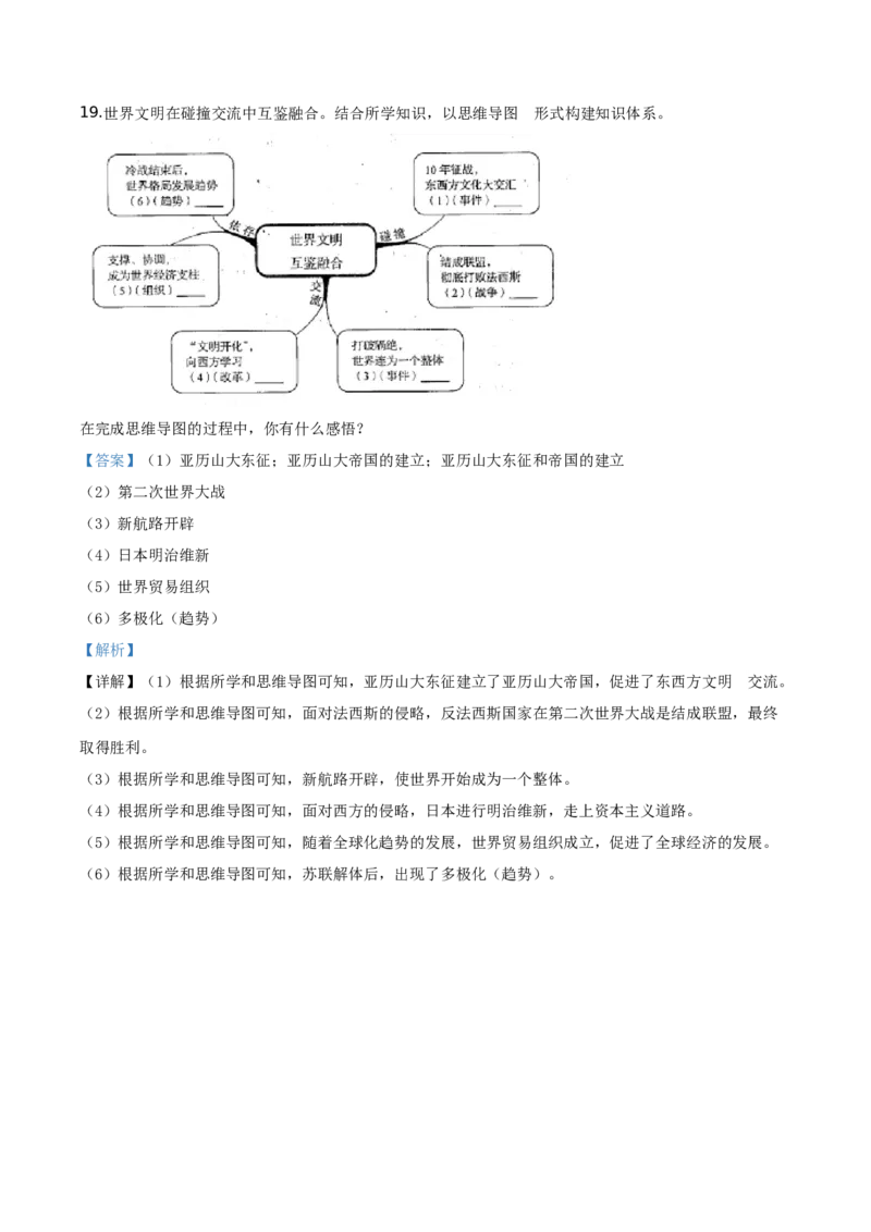吉林省2020年中考历史试题（教师版）_6.2015-2025年中考历史_2.历史中考真题2015-2024年_地区卷_吉林历史11-22_吉林历史11-22