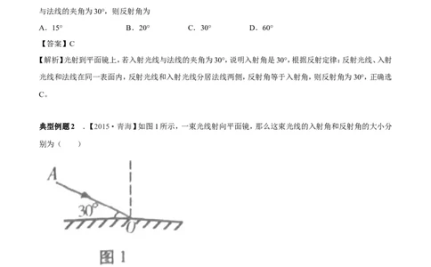 专题2.1光的直线传播光的反射和折射（讲练）-2017年中考物理一轮复习讲练测课课通（解析版）_初物_1初中物理_物理：2017年中考物理一轮复习讲练测课课通全套打包115份
