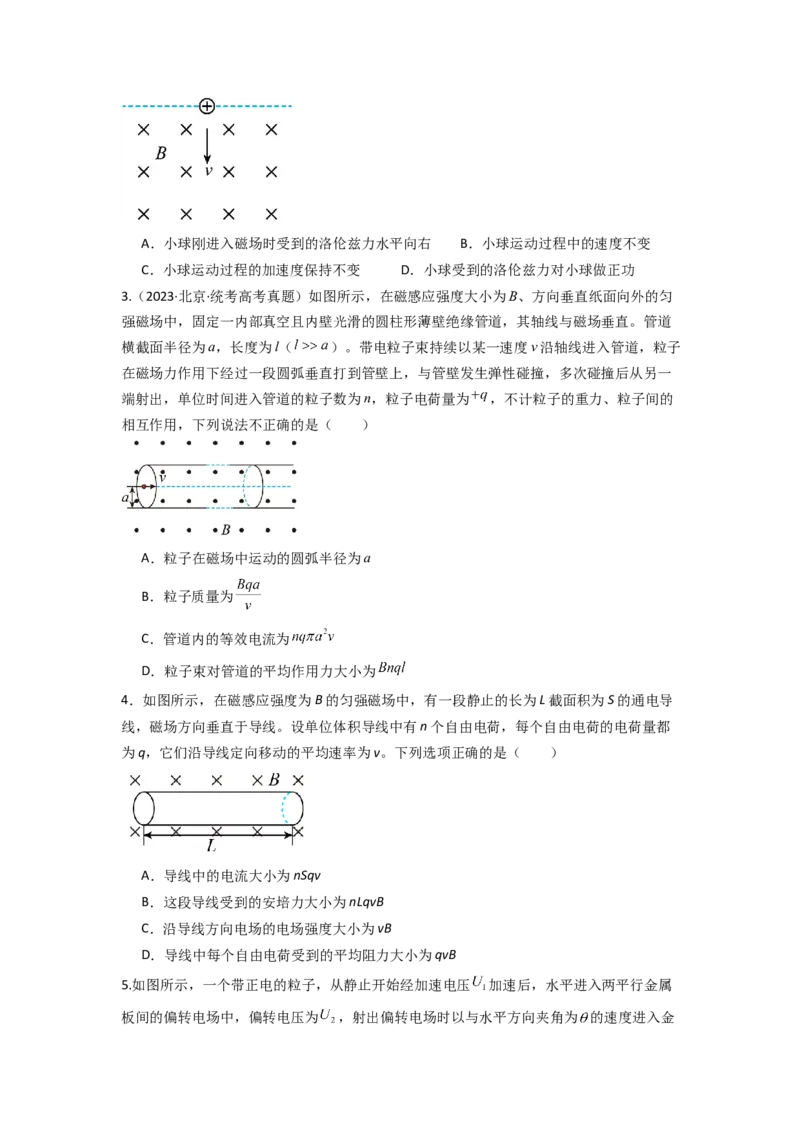 易错点11磁场-（4大陷阱）-备战2024年高考物理考试易错题（.原卷版）docx_04高考物理_新高考复习资料_2024新高考复习资料_专项复习资料_备战2024年高考物理考试易错题（新高考专用）