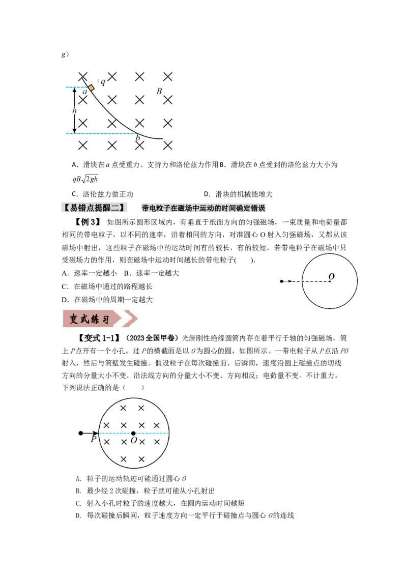 易错点11磁场-（4大陷阱）-备战2024年高考物理考试易错题（.原卷版）docx_04高考物理_新高考复习资料_2024新高考复习资料_专项复习资料_备战2024年高考物理考试易错题（新高考专用）