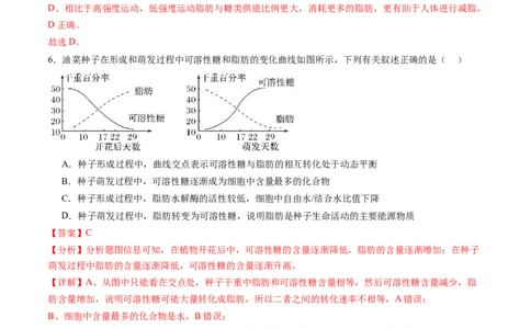第03讲糖类和脂质（练习）（解析版）_新高考复习资料_2025年新高考资料_2025年高考生物一轮复习讲练测（新教材新高考）