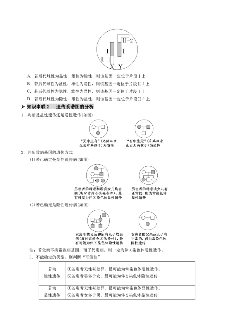 第08讲伴性遗传和人类遗传病（讲义）（原卷版）(1)_2025年新高考资料_二轮复习_01高考语文等多个文件_上好课2025年高考生物二轮复习讲练测（新高考通用）