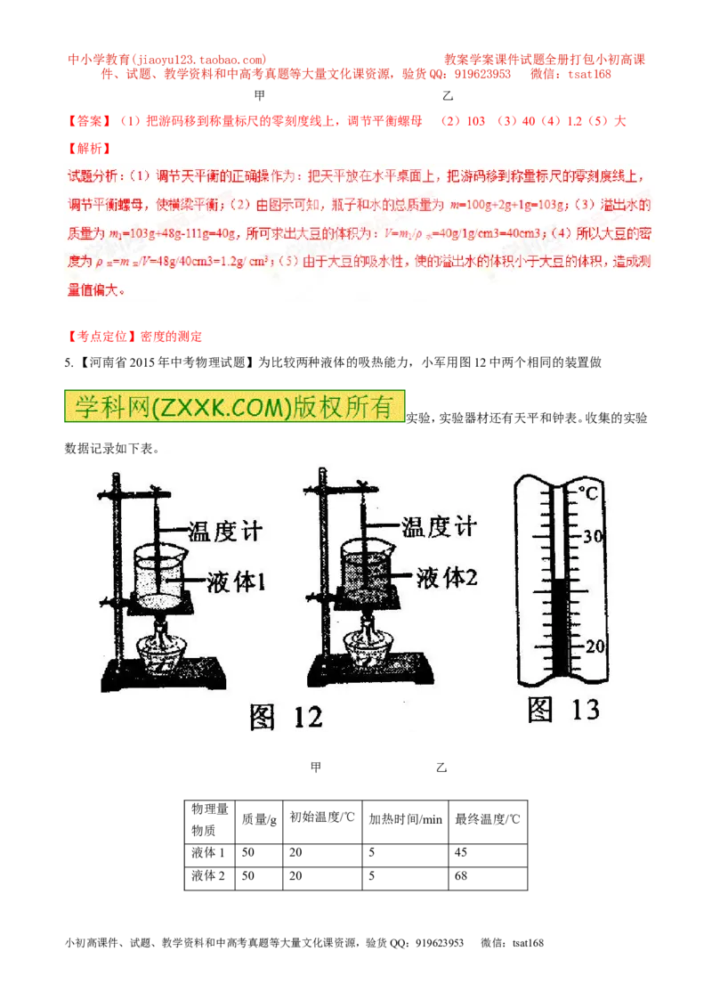 专题18操作性实验（练）-备战2016年中考物理二轮讲练测（解析版）_初物_1初中物理_物理：备战2016年中考物理二轮复习讲练测132份