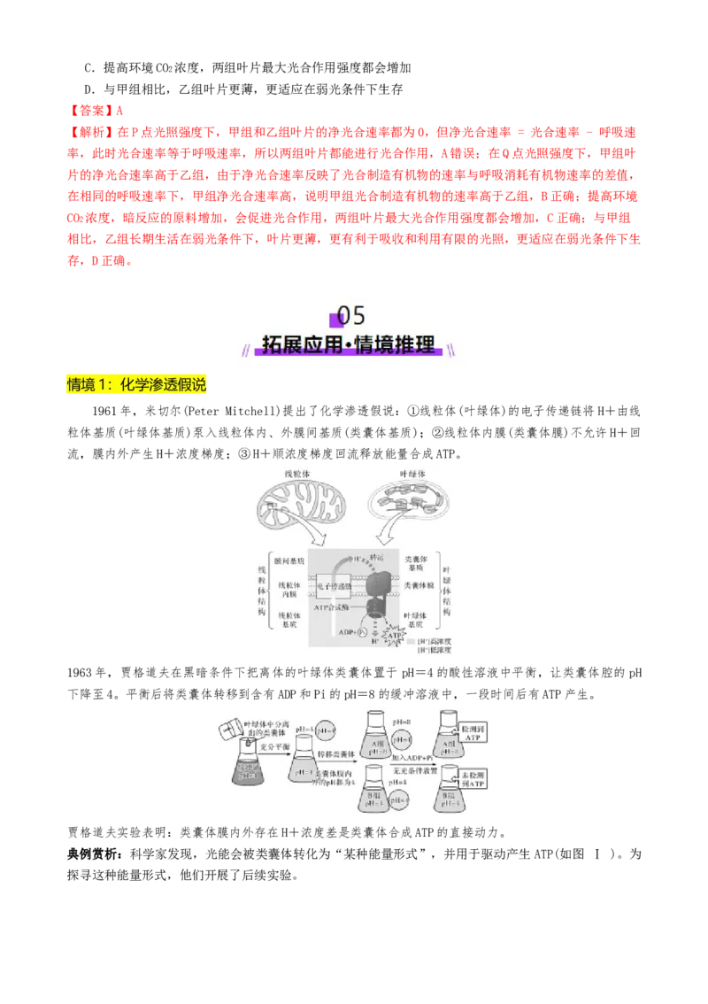 第04讲细胞呼吸和光合作用（讲义）（解析版）_2025年新高考资料_二轮复习_01高考语文等多个文件_上好课2025年高考生物二轮复习讲练测（新高考通用）