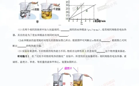 专题12.2比热容及其应用（讲练）-2016年中考物理一轮复习讲练测课课通（原卷版）_初物_1初中物理_物理：2016年中考物理一轮复习讲练测课课通全套打包116份