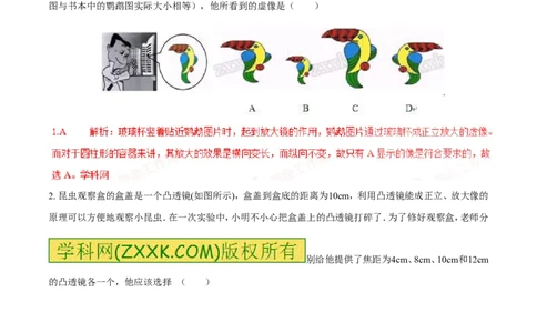 专题14透镜的应用（第01期）-2017年中考物理考点总动员系列（解析版）_初物_1初中物理_物理：2017年中考物理考点总动员系列（全套打包60份）