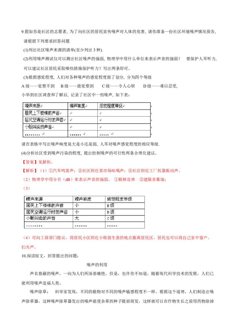 专题2.4噪声的危害和控制（解析版）_初物_人教版初中物理初二三同步讲义习题练习八九年级电子资料word素材_20250116_181533_最新人教版初中物理初二上册