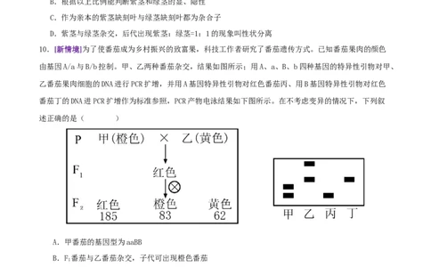 第07讲基因的分离定律和自由组合定律（专项训练，3大题型）（原卷版）_2025年新高考资料_二轮复习_上好课2025年高考生物二轮复习讲练测（新高考通用）3380526
