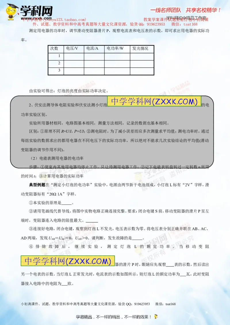 专题13.3电功率和电热安全用电（讲练）-2016年中考物理一轮复习讲练测课课通（解析版）_初物_1初中物理_物理：2016年中考物理一轮复习讲练测课课通全套打包116份