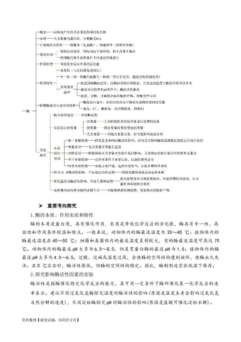 第03讲酶和ATP（讲义）（解析版）_新高考复习资料_2024年新高考复习资料_二轮复习资料_2024年高考生物二轮复习讲练测（新教材新高考）_配套讲义_教师版（含答案解析）