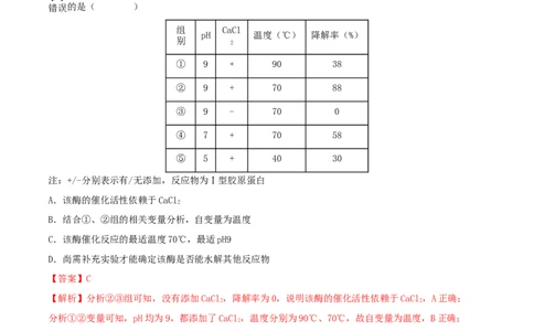 第07练ATP和酶（解析版）_新高考复习资料_2023年新高考复习资料_一轮复习_2023年高考生物一轮复习小题多维练（新高考专用）