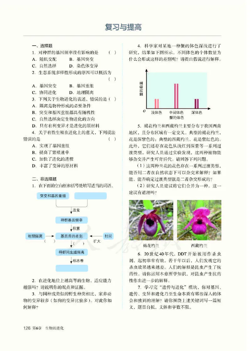 人教版生物必修2_高中电子课本_最新版高中全科高清电子课本_6高中生物课本_2019新人教版