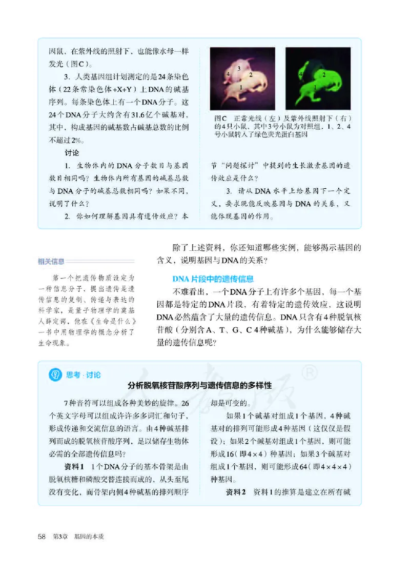 人教版生物必修2_高中电子课本_最新版高中全科高清电子课本_6高中生物课本_2019新人教版