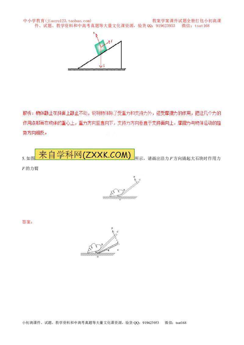 专题14力学作图（讲）-备战2016年中考物理二轮讲练测（解析版）_初物_1初中物理_物理：备战2016年中考物理二轮复习讲练测132份