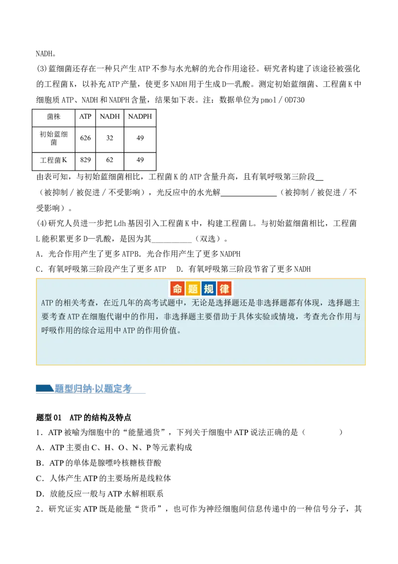 第03讲酶和ATP（讲义）（原卷版）_新高考复习资料_2024年新高考复习资料_二轮复习资料_2024年高考生物二轮复习讲练测（新教材新高考）_配套讲义