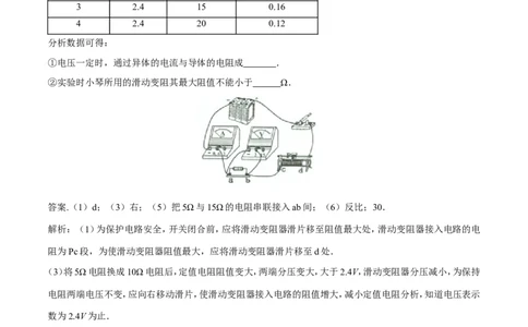 专题13电流与电压和电阻的关系（第04期）-2016年中考物理考点总动员系列（原卷版）_初物_1初中物理_物理：2016年中考物理考点总动员系列全套打包150份