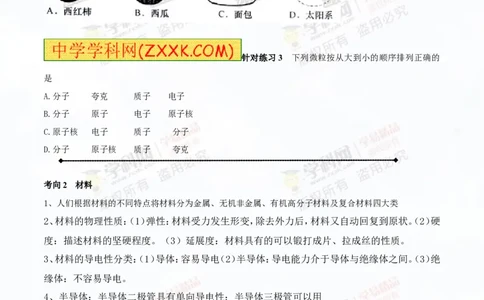 专题14物质的结构、尺寸新材料和新能源（讲练）-2016年中考物理一轮复习讲练测课课通（原卷版）_初物_1初中物理_物理：2016年中考物理一轮复习讲练测课课通全套打包116份